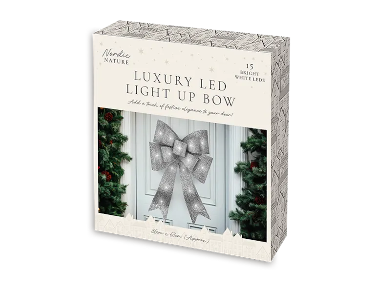 Luxury Silver Light Up Bow