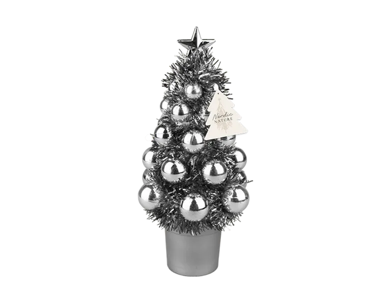 Tinsel Christmas Tree Decoration 19cm