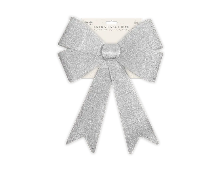 Silver XL Foil Bow
