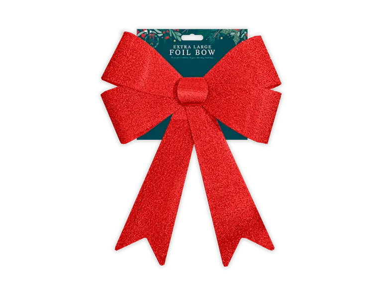 Red Extra Large Foil Bow