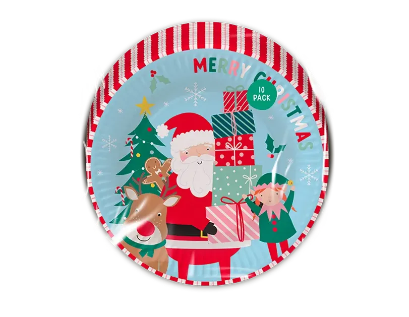 Xmas Kids Printed Paper Plates 10pk