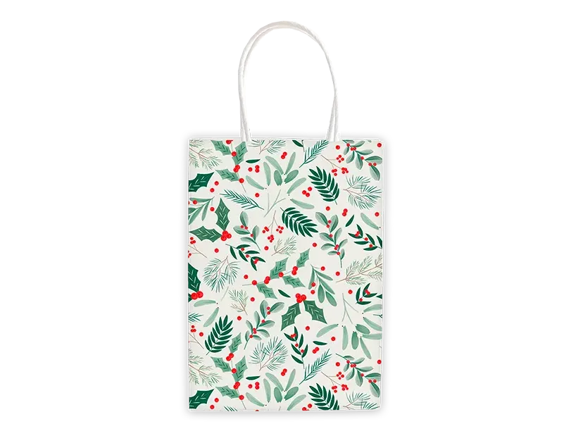 Christmas Printed Paper Treat Bags 10pk