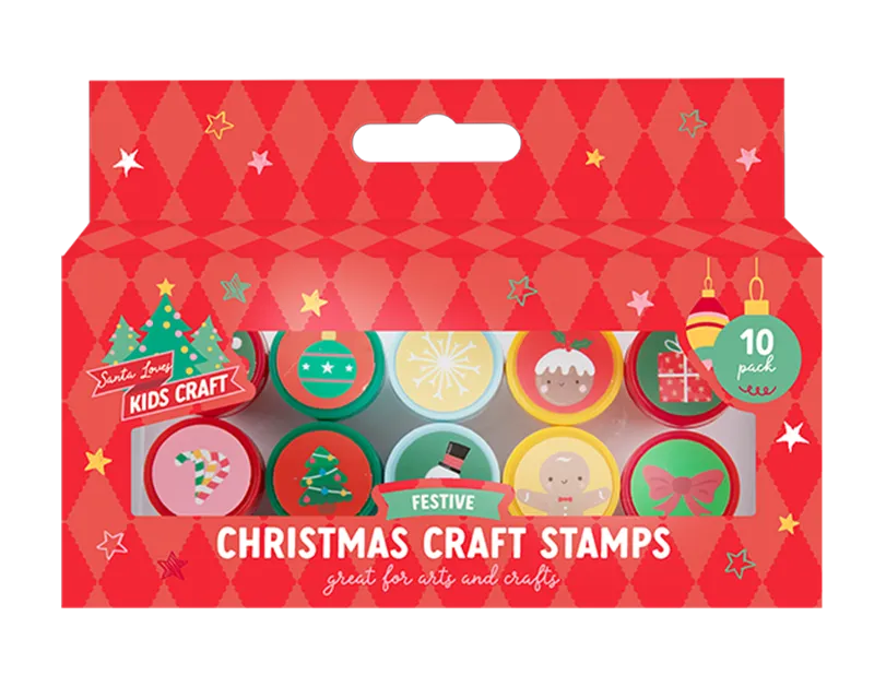 Christmas Craft Stamps 10pk