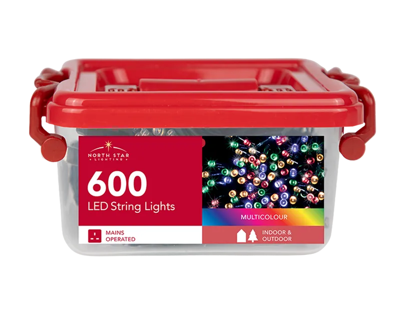 600 Mains Multicolour String Lights with Storage