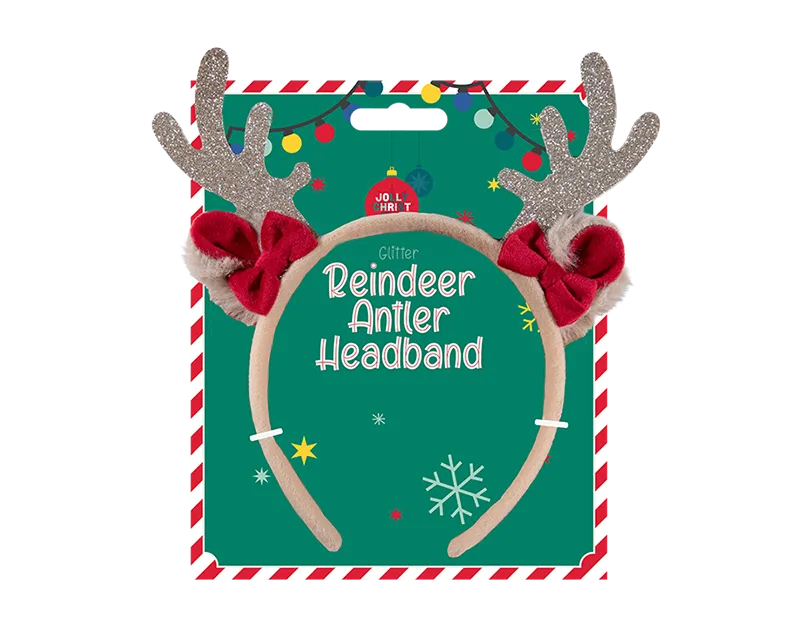 Reindeer Glitter Antler Headband