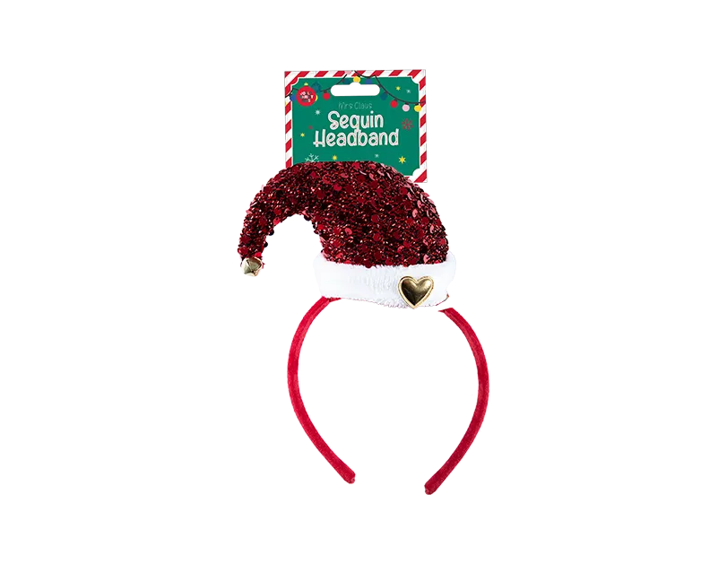 Mrs Claus Sequin Headband