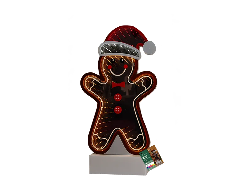 LED Battery Operated Infinity Gingerbread Light 28cm