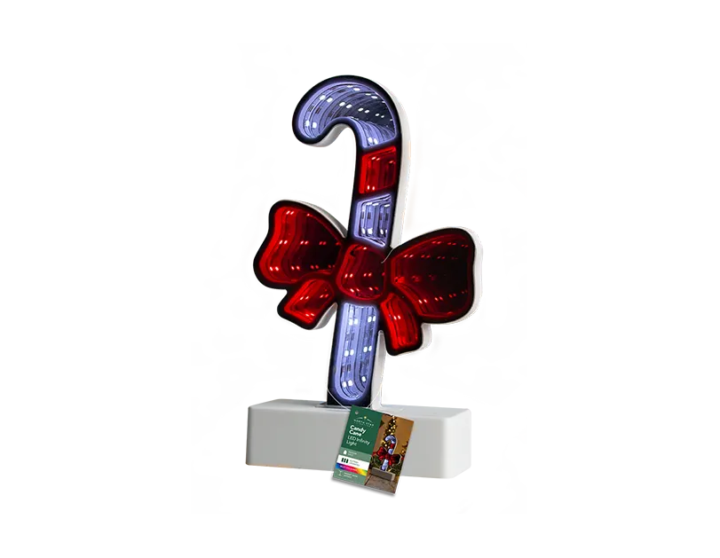 LED Battery Operated Infinity Candy Cane Light 20cm