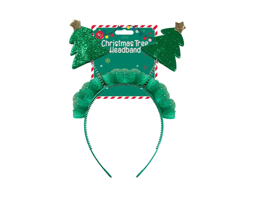 Glitter Christmas Tree Head Bopper