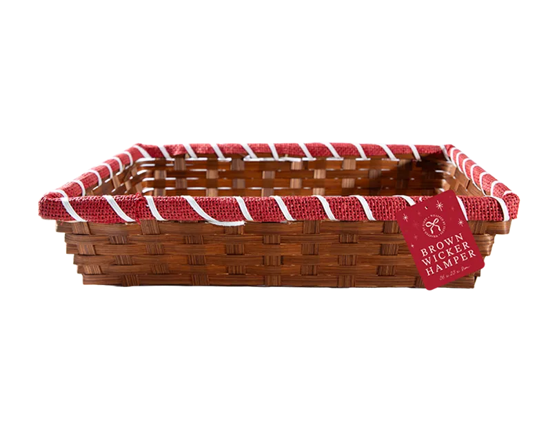Brown Wicker Hamper 36 x 23 x 8cm