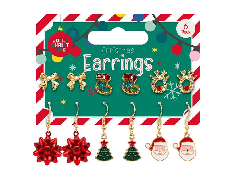 Christmas Earrings 6pk