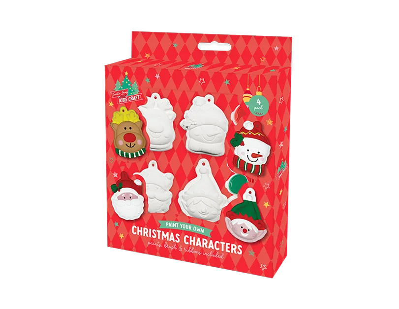 Paint Your Own Christmas Characters 4pk