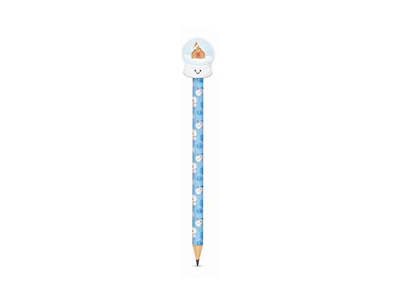 Christmas Pencils & Rubbers 5pk