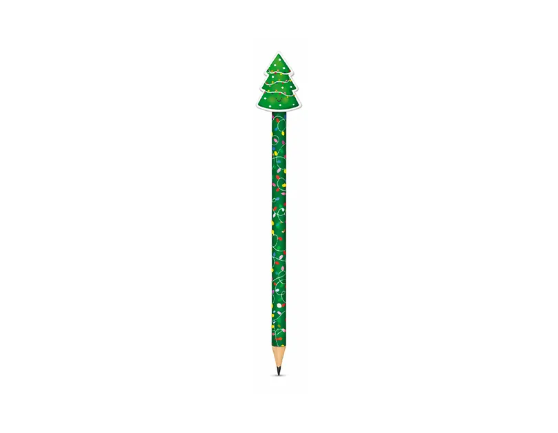 Christmas Pencils & Rubbers 5pk