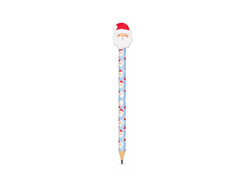 Christmas Pencils & Rubbers 5pk