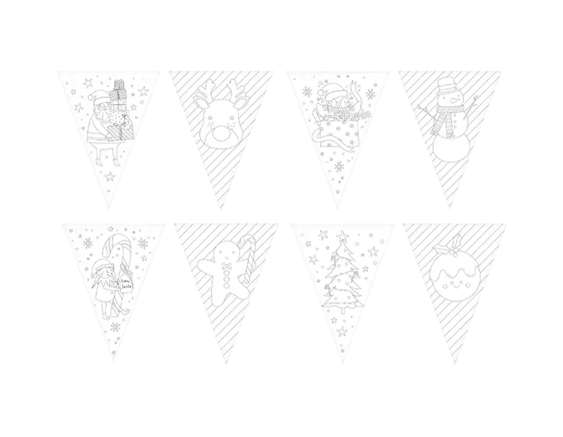 Colour Your Own Christmas Bunting 2M