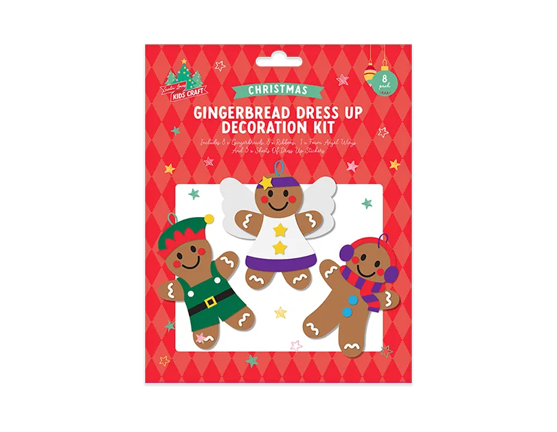 Gingerbread Dress Up Decoration Kit 8pk