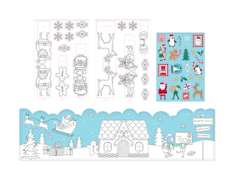 Christmas Colour Your Own Play Scene