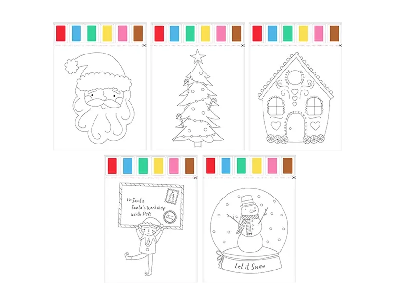 Christmas Water Colouring Painting Set