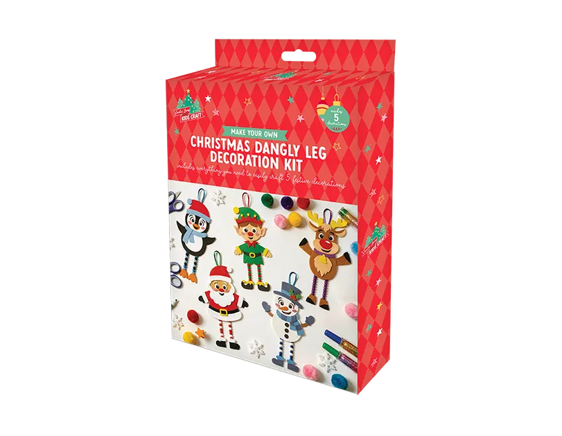 Make Your Own Dangly Leg Xmas Decorations 5pk