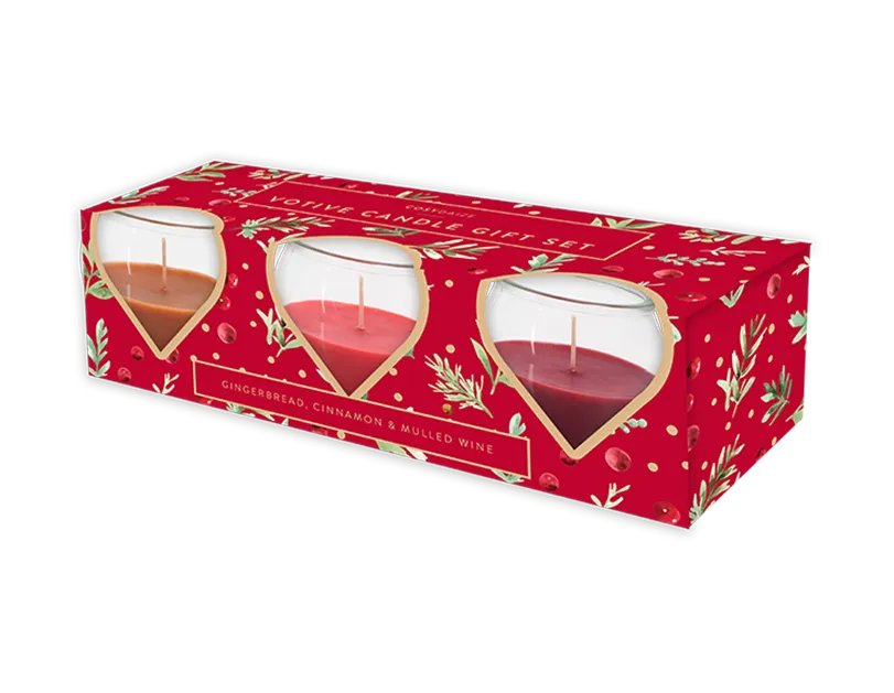 Christmas Votive Candle Set 3pk 42.5g