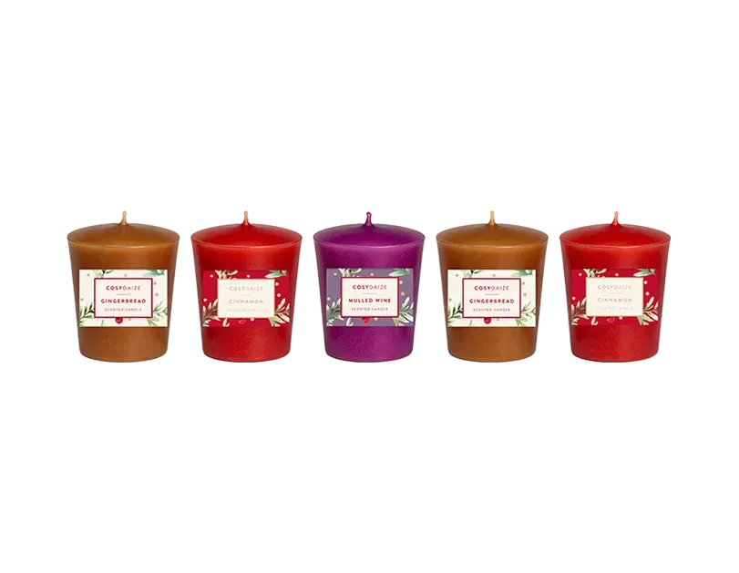 Christmas Votive Candles 5pk 52g