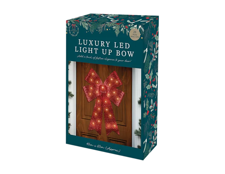 Luxury Red Light Up Bow
