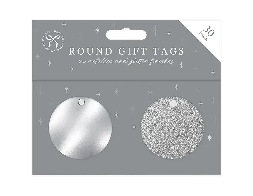 Circle Foil & Glitter Gift Tags 30pk