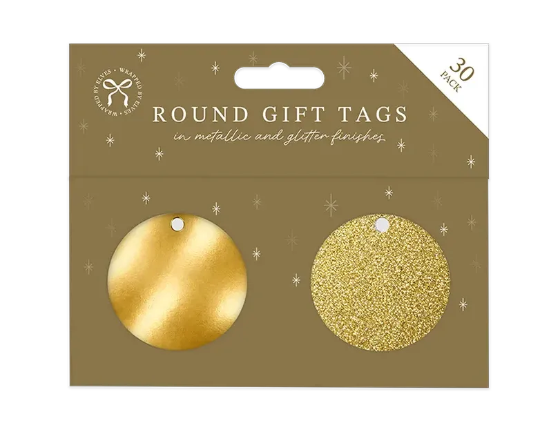 Circle Foil & Glitter Gift Tags 30pk