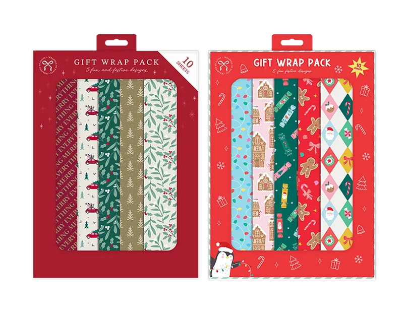 Christmas Gift Wrap 10pk
