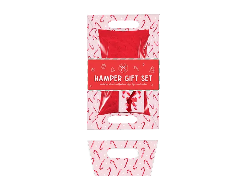 Xmas Kids Cardboard Hamper Set 23cmx18cm