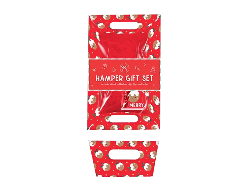 Xmas Kids Cardboard Hamper Set 23cmx18cm
