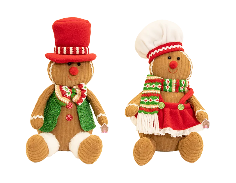 Gingerbread Sitting Decoration 33cm
