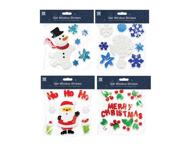 Xmas Gel Window Stickers