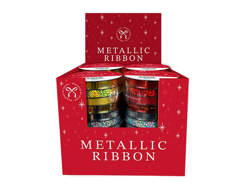 Metallic Ribbon 1cmx5m 4pk