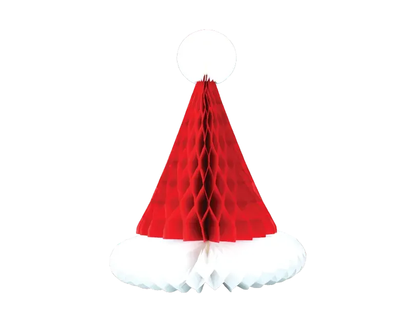 Christmas Honeycomb Santa Hat Decoration