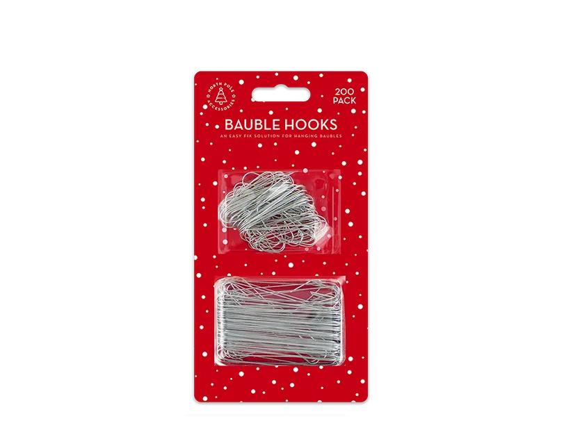 Xmas Bauble Hooks 200pk