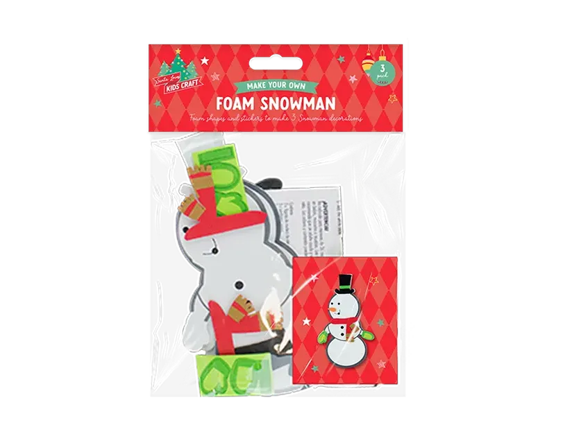Xmas Foam Craft Character - 3 Pack