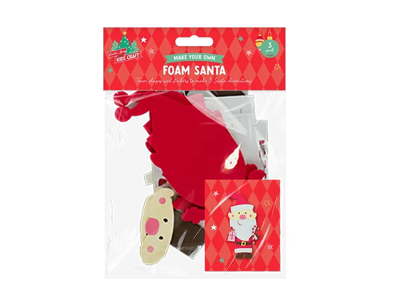 Xmas Foam Craft Character - 3 Pack