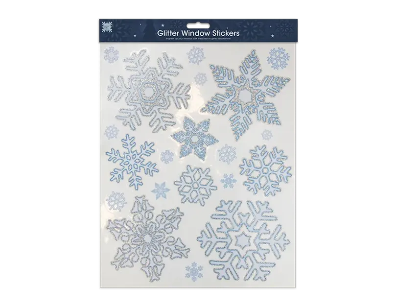 Glitter Snowflake Window Decorations