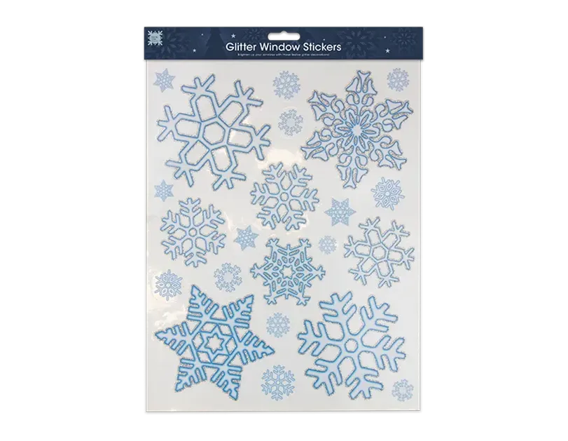 Glitter Snowflake Window Decorations