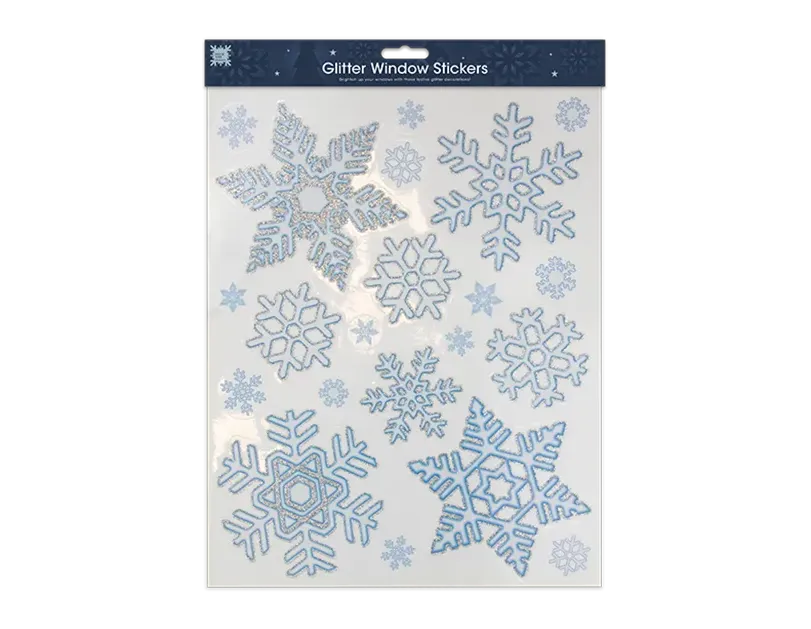 Glitter Snowflake Window Decorations