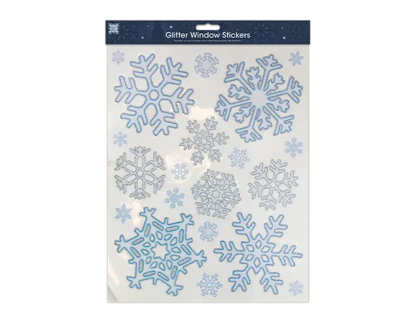 Glitter Snowflake Window Decorations