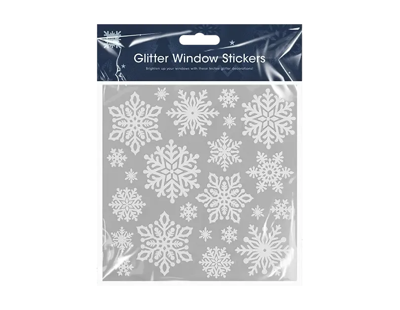 Glitter Xmas Window Stickers