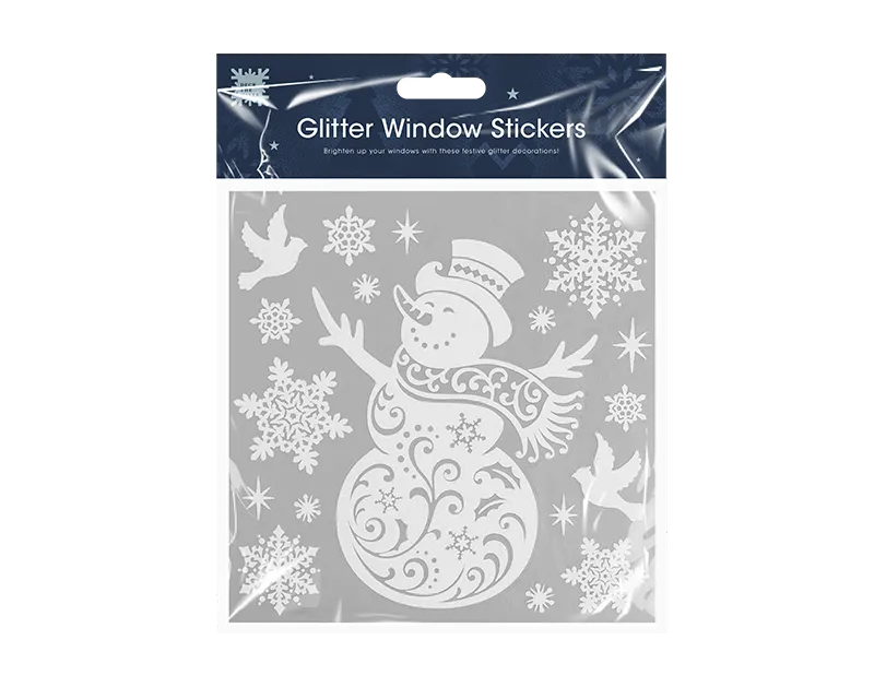 Glitter Xmas Window Stickers