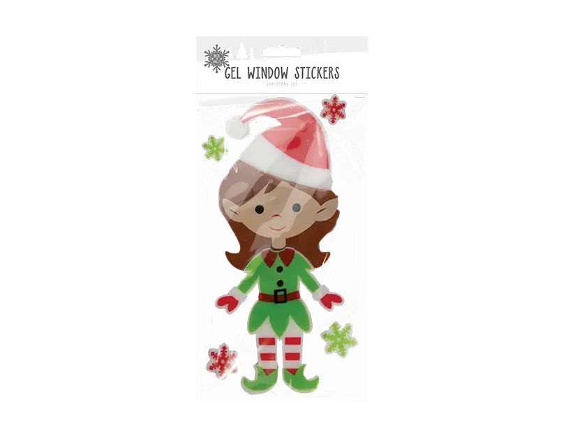 Christmas Elf Gel Window Sticker