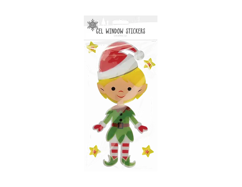 Christmas Elf Gel Window Sticker