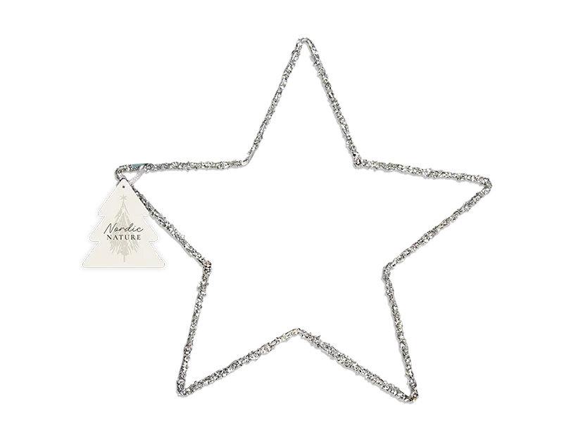 Glittery Hanging Star Decoration 35cm