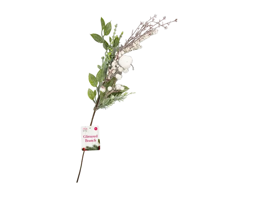 Artificial Decorative Glitter Branch