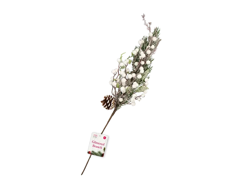 Artificial Decorative Glitter Branch